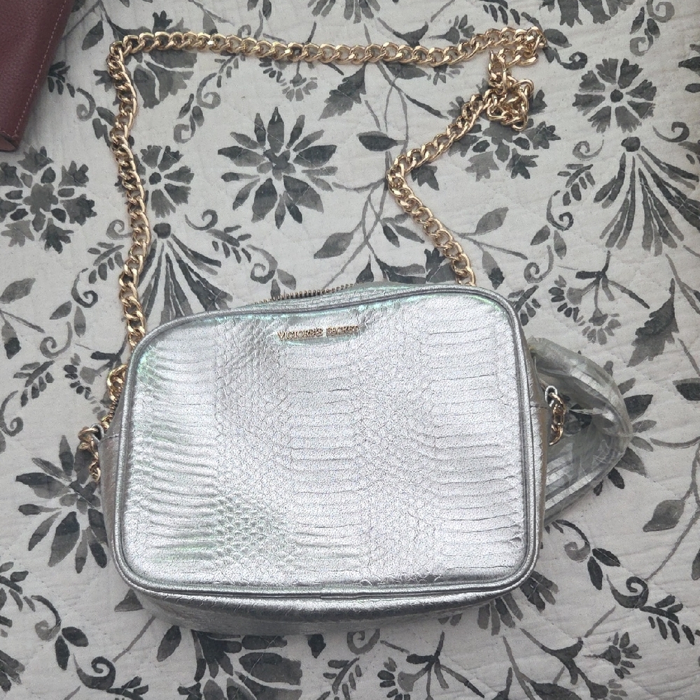 Victorias Secret Small Silver Purse